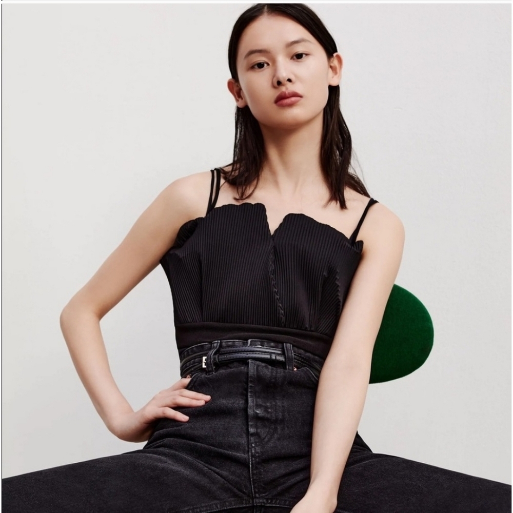 Zara draped crop top NWOT